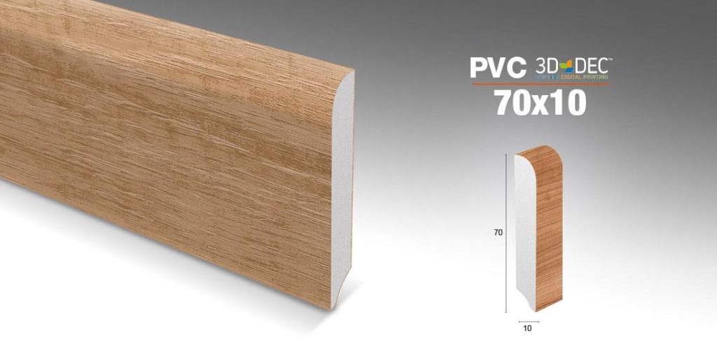 Battiscopa PVC espanso 10x70x2400mm, foto 2 di 4